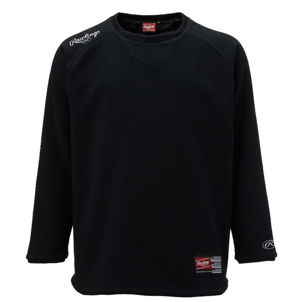 ローリングス 野球 フリースシャツ ハイパーＷＢ フリースシャツ 裏付 ブラック AOS11F10-B-S B Rawlings