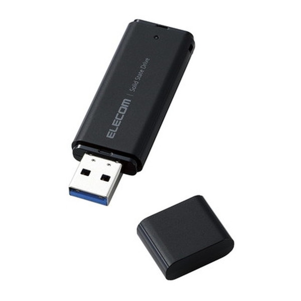 ESD-EMC2000GBK ELECOM ブラック [SSD 外付け (2TB USB3.2 Gen1 読出最大400MB/秒 超小型 USBメモリ型 ポータブル キャップ式)]｜総合通販PREMOA 店