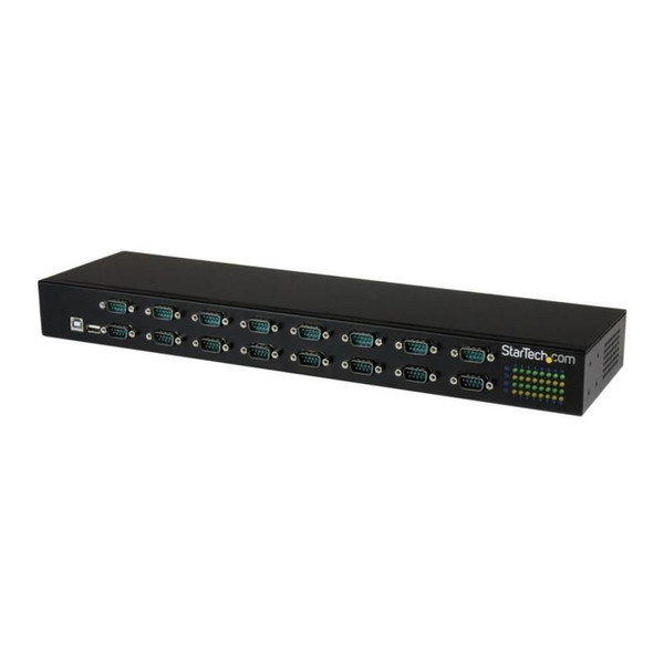 ICUSB23216FD StarTech [USB - 16ポート対応シリアルRS232C 変換ハブ (USB接続16x シリアルD-Sub9ピン コンバータ デイジーチェーン機能 ラックマウント可能)]
