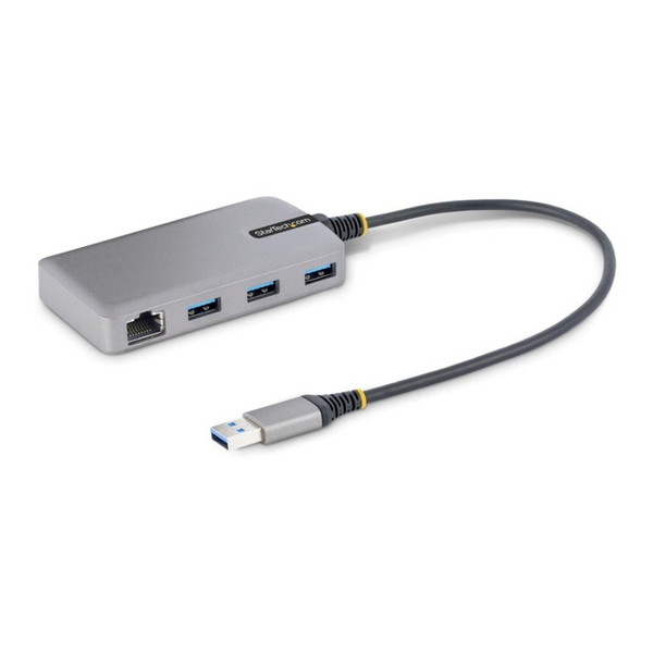 5G3AGBB-USB-A-HUB StarTech [USBハブ (USB Type-A 接続/イーサネットアダプター内蔵/5Gbps/3ポートxUSB 3.2 Gen 1/バスパワー/30cm長尺ケーブル/RJ45 LAN 増設 拡張 スプリッター)]