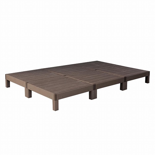 人工木ウッドデッキ ecofeel 6台 単品 ダークブラウン PWDE-6P-DBR 住まいスタイル メーカー直送
