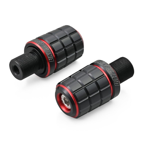 D42586 PREMIUM ZONE バーエンド カワサキ(M17)用 BRICK レッド デイトナ
