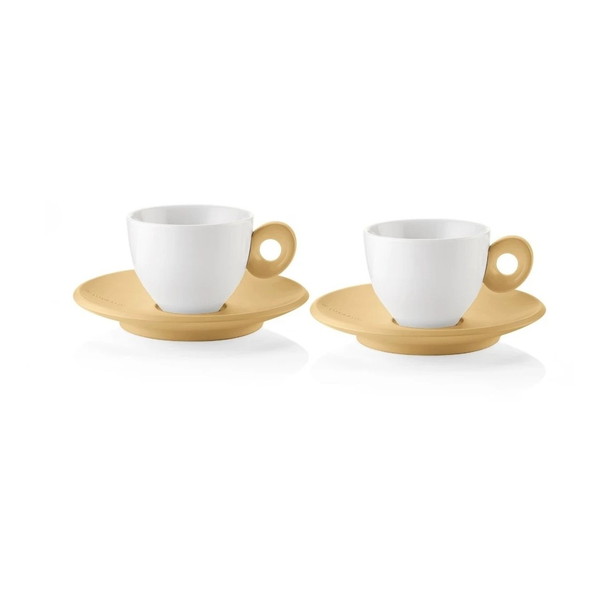 エスプレッソカップ&ソーサ 2セット Everyday マスタードイエロー 81700211 Guzzini
