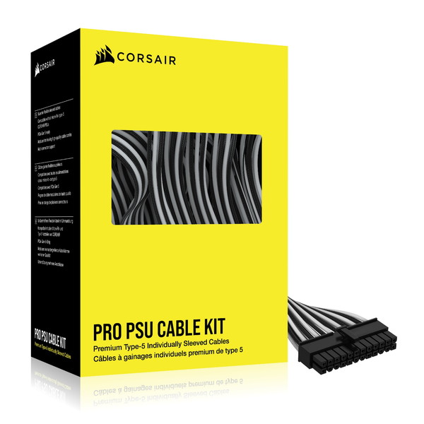 CP-8920294 Corsair ブラック・ホワイト CORSAIR Premium Individually Sleeved Type-5 PSU Cables Pro Kit [電源ケーブル]【KK9N0D18P】