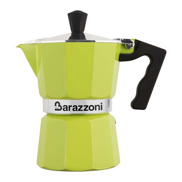 直火式エスプレッソメーカー3カップ用 グリーン 83000550344 Barazzoni