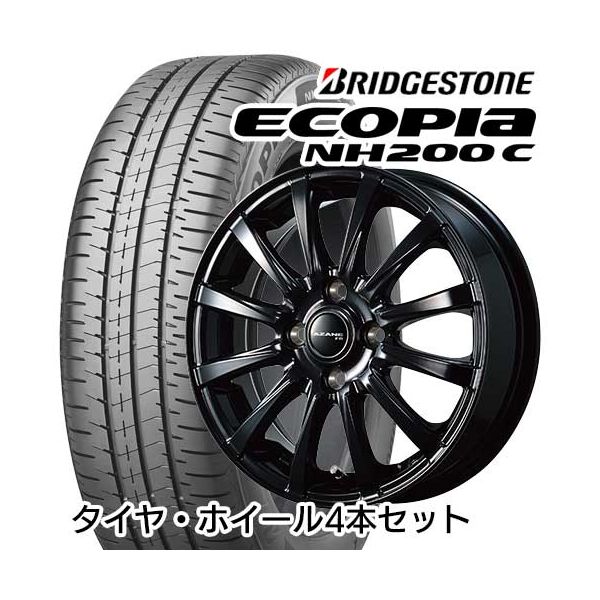 155/65R14 TOPY アザーネ FB 4.50-14 BRIDGESTONE ブリヂストン エコピア NH200 C サマータイヤ ホイールセット BRIDGESTONE メーカー直送