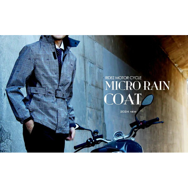 MCR05 MICRO RAIN COAT CHECK 4L RIDEZ [レインコート]