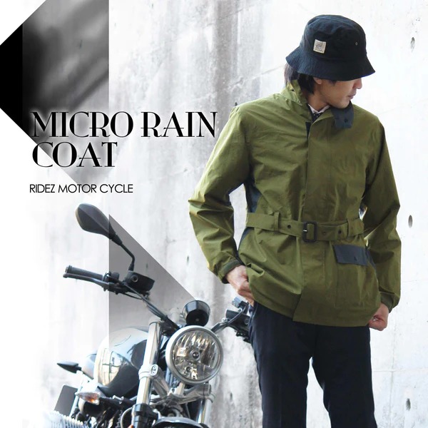 MCR05 MICRO RAIN COAT OLIVE S RIDEZ [レインコート]｜総合通販PREMOA 店