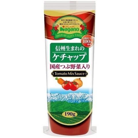 ナガノトマト ナガノ 信州生まれケチャップ国産つぶ野菜 190g x15 メーカー直送 ギフト プレゼント