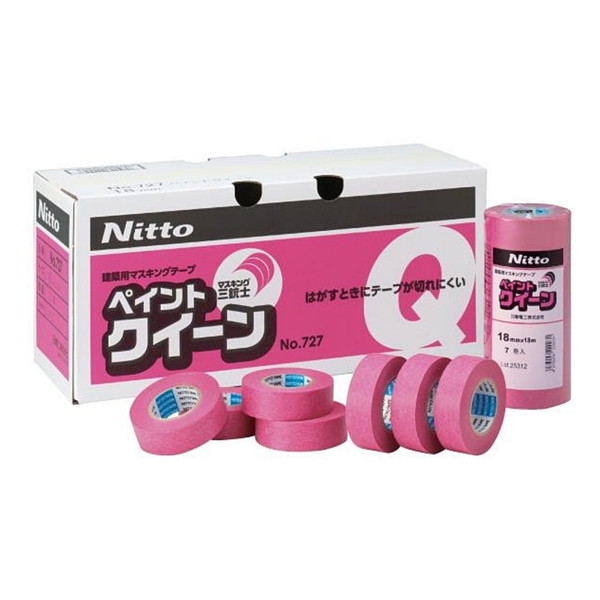 No.727 スーパーシーリングマスキングテープ 24mm&times;18m 小箱(5巻入&times;10筒) ニトムズ｜総合通販PREMOA 店