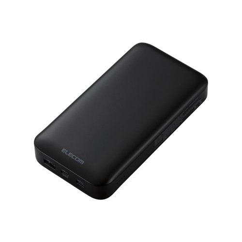 DE-C50L-20000BK ELECOM モバイルバッテリー 20000mAh 大容量 PD 65W 入出力(Type-C×1) 出力(Type-C×1 USB-A×1) ブラック