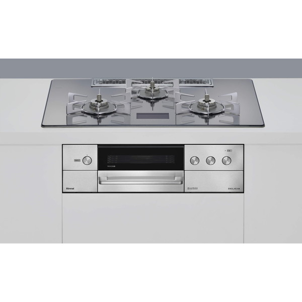 RHS71W38M13VNSTW-LP Rinnai プラチナミラーD DELICIA [ビルトインガスコンロ(プロパンガス用・両側強火タイプ・3口・75cm)]