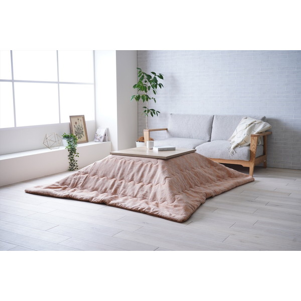 こたつ布団 イケヒコ・コーポレーション 1182060200211 単品 北欧テイスト ジャパンディテイスト 和小紋 オレンジ 長方形 約190×240cm メーカー直送