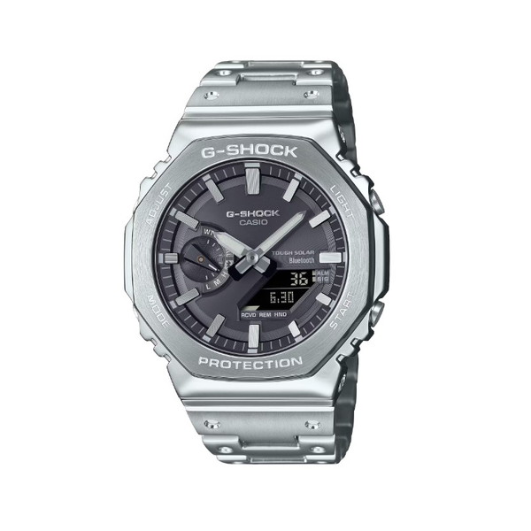 腕時計 時計 CASIO カシオ G-SHOCK メンズ GM-B2100SD-1AJF Gショック GSHOCK ジーショック ソーラー充電 ウォッチ シルバー ブラック 黒 誕生日 新生活 クリスマス 父の日 プレゼント ギフト GMB2100SD1AJF｜総合通販PREMOA 店