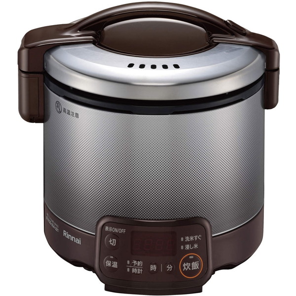 炊飯器 3合炊き リンナイ Rinnai RR-030VQT(DB) こがまる ガス炊飯器 都市ガス プロパンガス LPガス ダークブラウン エクプラ特選|総合通販PREMOA 店