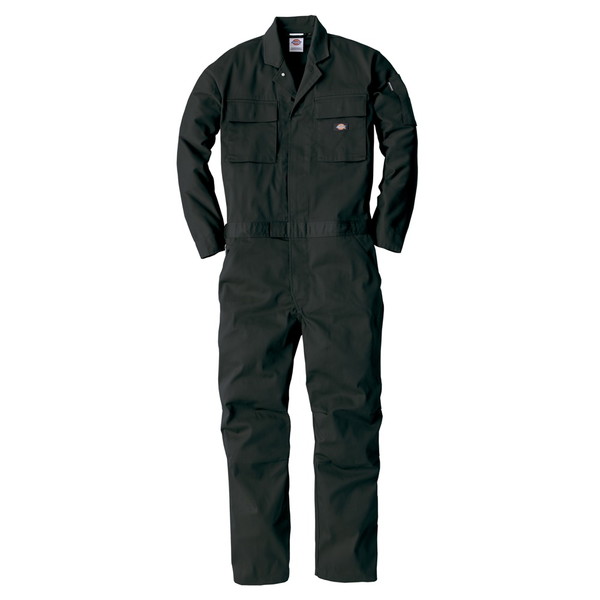 D766 ブラック L Dickies [T/Cストレッチツナギ]