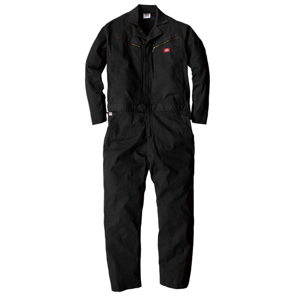 ストレッチツイルツナギD-726 ブラック LL Dickies [ストレッチツイルツナギ]