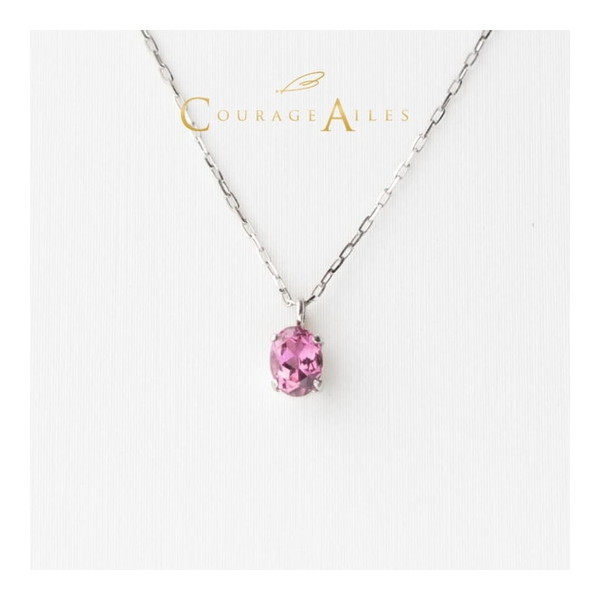 PDA-2270TO Courage Ailes [ネックレス (10月誕生石 ピンクトルマリン 天然石 カラーストーン Pt900 Pt850 プラチナ ペンダント 出産祝い 結婚祝い 記念日 誕生日 華奢 贈り物 シンプル 4本爪)] メーカー直送