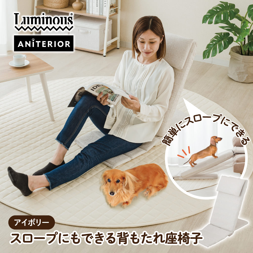 楽天市場】ルミナス スロープにもできる背もたれ座椅子