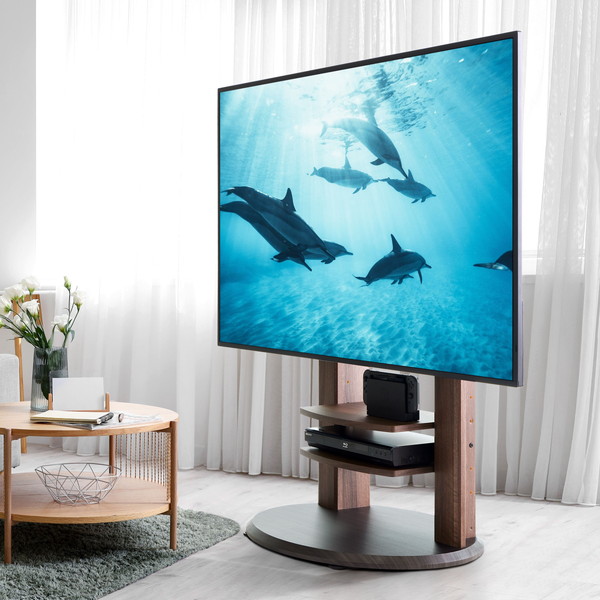 WS-H800-DB キャスター付き壁寄せテレビ台 朝日木材加工 ダークブラウン｜総合通販PREMOA 店