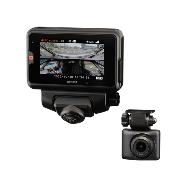 COMTEC ZDR-059 ドライブレコーダー コムテック ZDR059 通信型ドライブレコーダー 前後2カメラ 360度