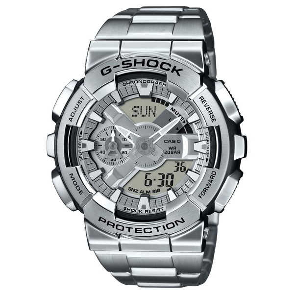 腕時計 時計 CASIO カシオ G-SHOCK メンズ GM-110D-8AJF ANALOG-DIGITAL 110 SERIES Gショック GSHOCK ジーショック クォーツ ウォッチ シルバー 誕生日 新生活 クリスマス 父の日 ギフト プレゼント GM110D8AJF