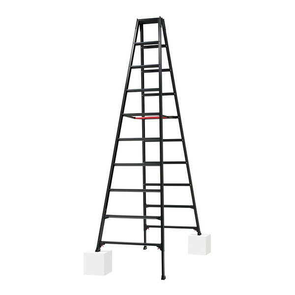 【法人限定】 脚部伸縮式専用脚立(ブラックレーベル) 10尺 RYZB-30 長谷川工業 メーカー直送