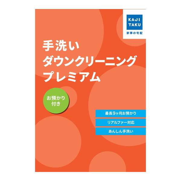 手洗いダウンクリーニングプレミアム(お預かり付き) カジタク [宅配クリーニングサービス]