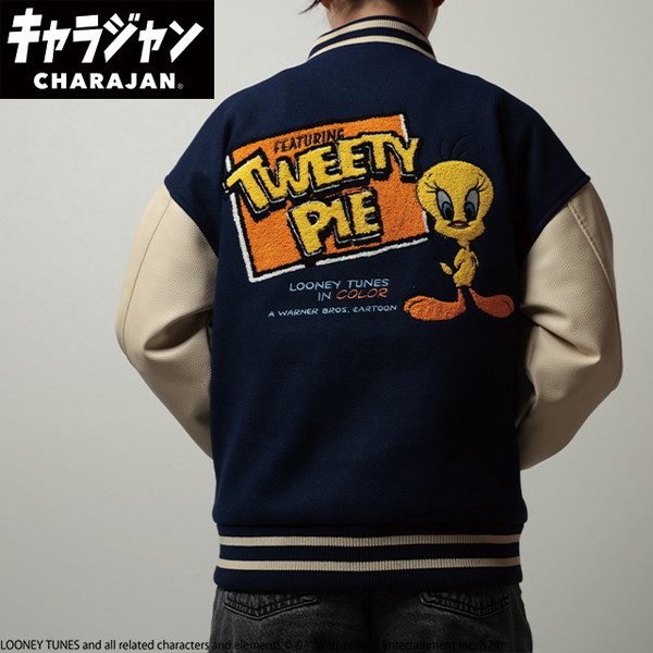 古着　Warner Bros. ルーニー・テューンズ　スタジャン 楽天市場】ルーニーテューンズ トゥイーティー スタジャン L