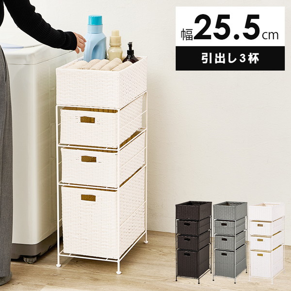 RAN-2420WH 萩原 ホワイト [ランドリーチェスト] メーカー直送