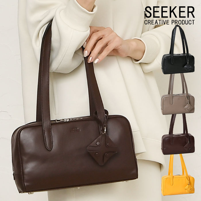 SEEKER シーカー SKB-MY05 山羊革 本革 ボストンバッグ ハンドバッグ レディース メンズ レディースバッグ ショルダー バッグ肩掛け 通勤 営業 旅行 カジュアル 牛革 バッグ