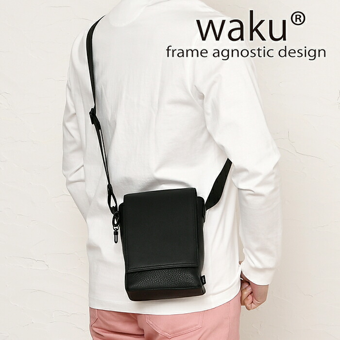 waku ワク 送料無料 WK-0099 ショルダーバッグ ソフト 本革 肩掛け 斜め掛け ボディバッグ レディース ジェンダーレス ユニセックス メンズ レザー ショルダー バッグ 牛革 鞄 通勤 通学カジュアル