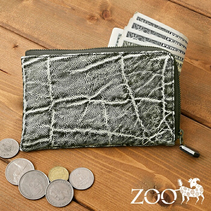 zoo【ズー】ZMW-030 日本製  本革Ｌ字ジッパー紙入れ   短紙入れ 貨物輸送無料 YKK エクセラ 御釣り入れ なめし革 サイフ 鞄 メンズ レディース 御徒面子 紙入れ 歌留多入れ ウォレット 通い  ZOOズーミニ紙入れ