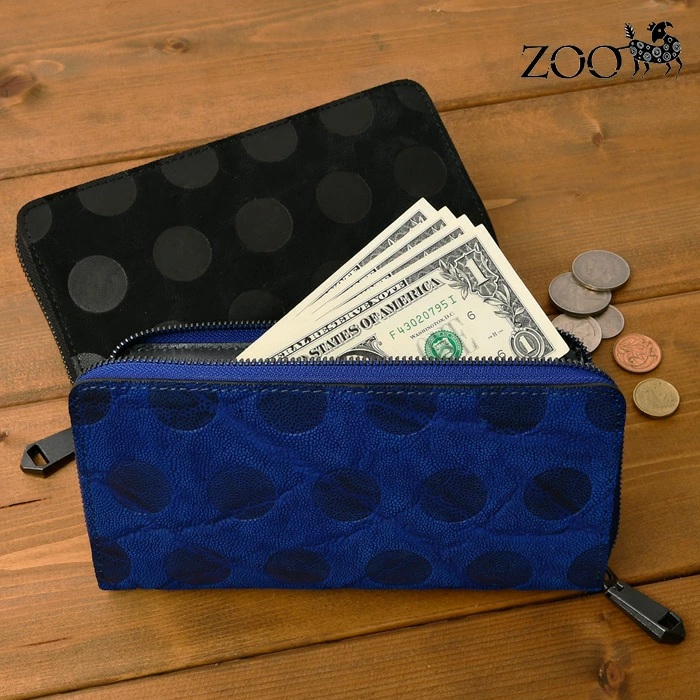 zoo【ズー】【日本製】ZLW-149 象革本革 長札入れ  貨物輸送無料一点型押し 御釣り入れ 牛皮 エレファントレザー サイフ 鞄 メンズ レディース御徒面子 札入れ 歌留多入れ ウォレット コインケース 商行為 通い 通学 財布・ケース-バッグ・小物・ブランド雑貨