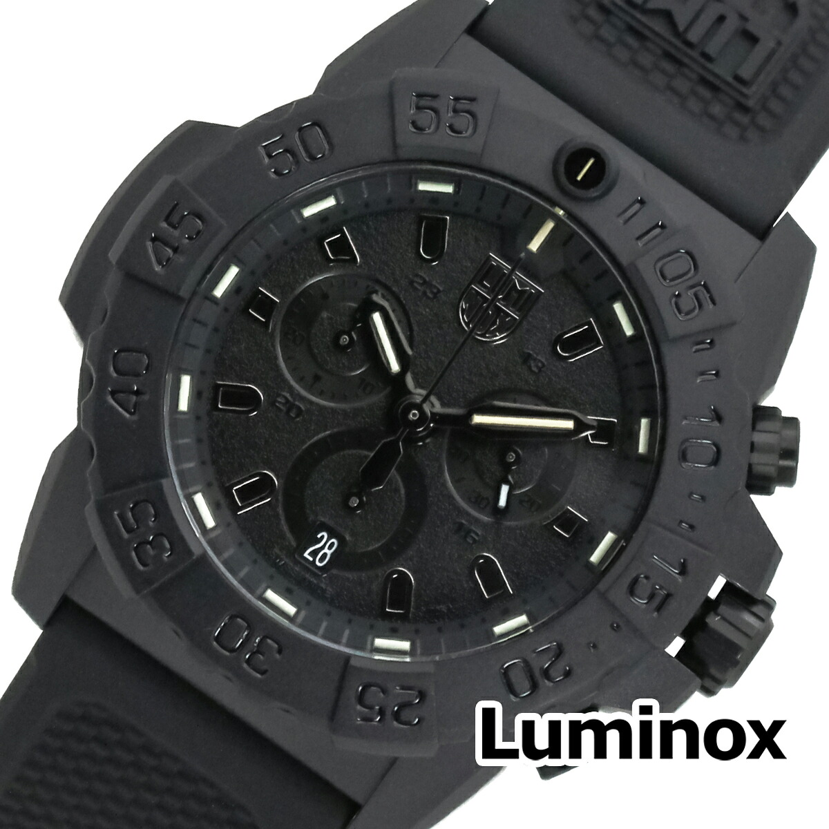 【レビューで延長保証 8年】ルミノックス LUMINOX ネイビーシールズ NAVY SEAL CHRONOGRAPH クオーツ QUARTZ クオーツ 45mm XS.3581.BO ブラック 腕時計 メンズ スイス製 アウトドア ミリタリーウォッチ プレゼント ギフト【海外正規品】｜PRESENSE