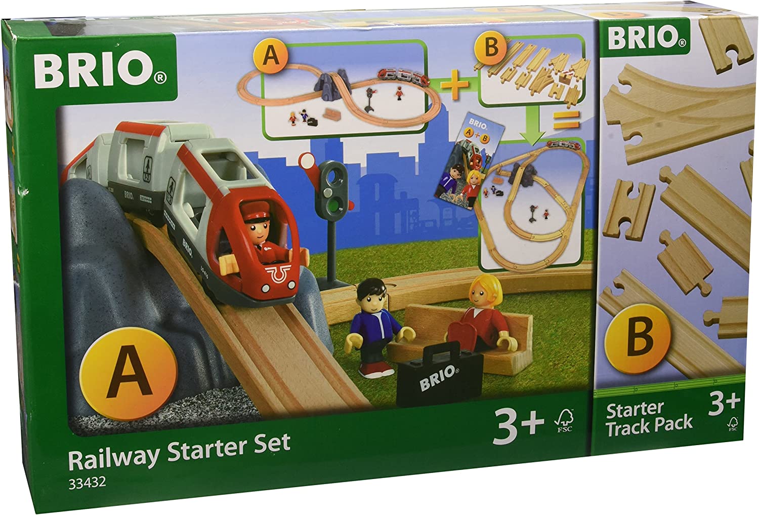 BRIO ブリオ 押さえる書き割り スターターセットバンドルパック 33432  貨物輸送無料