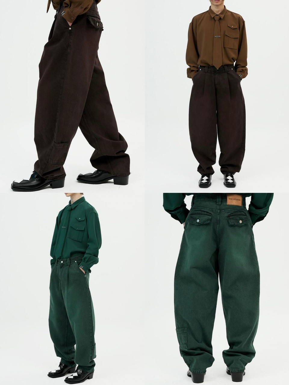 正規品【 ESC STUDIO color washing denim pocket pants 】 イーエスシースタディオ パンツ デニムパンツ カラーパンツ ポケットパンツ ボトムス Pressing pressing プレッシング プレッシングウェブショップ