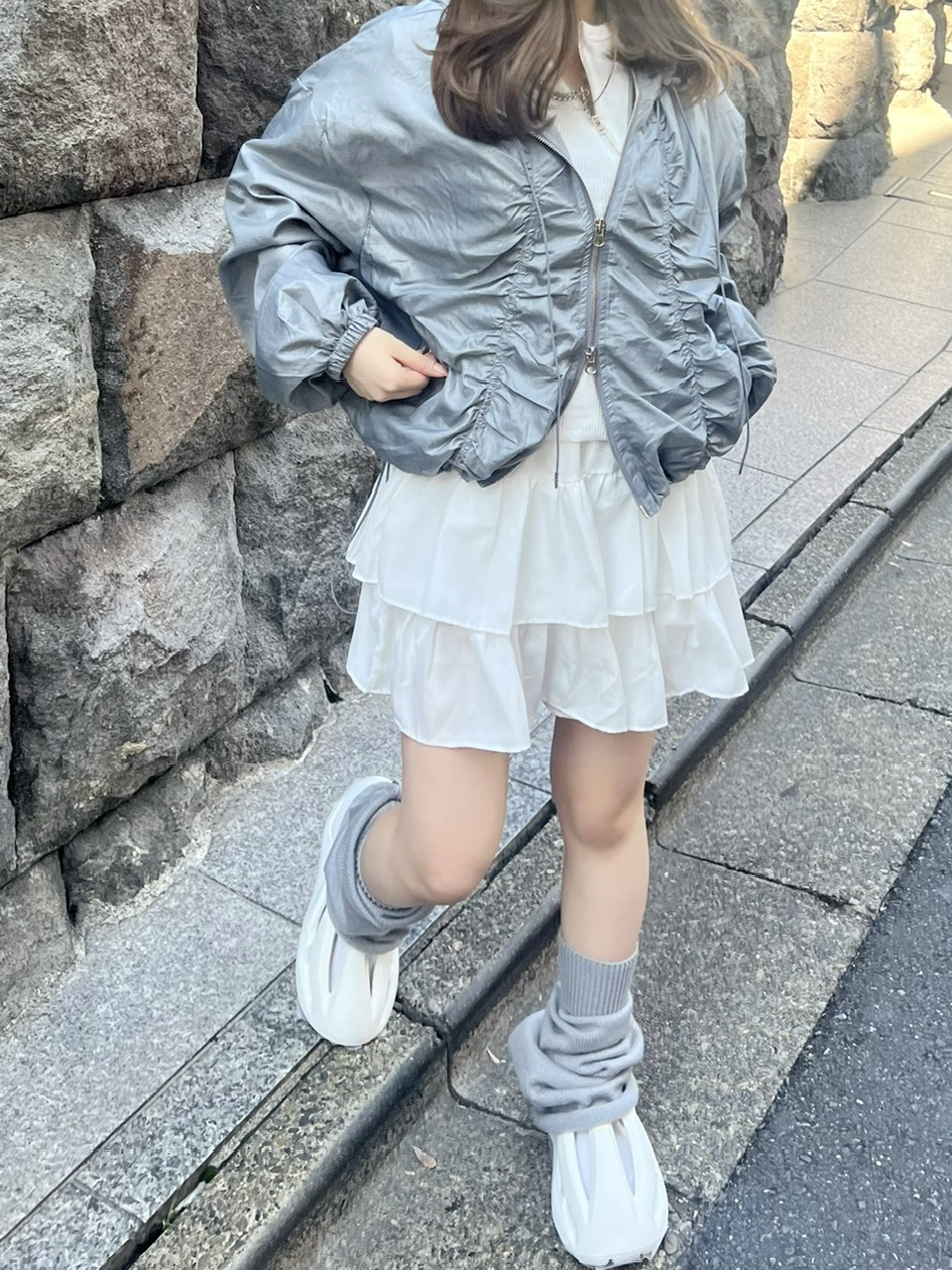 置き目品【 nmtc + shirring nylon zip up hoodie (2color) 】 エヌエムティーシーセレクト より分ける科目 フーディー ボンネット パーカー ジップアップ ファスナー ジップフーディー ナイロン上衣 羽織り Pressing pressing プレッシング プレッシングウェブショップ