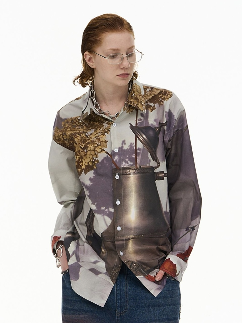 正規品【 MODITEC M oil pot printed shirt 】 モディテック Mオイルポットプリントシャツ シャツ トップス プリントシャツ デザインシャツ Pressing pressing プレッシング プレッシングウェブショップ vandy the pink ガルフィー tripp nyc unknown london oy オーワイ｜Pressing