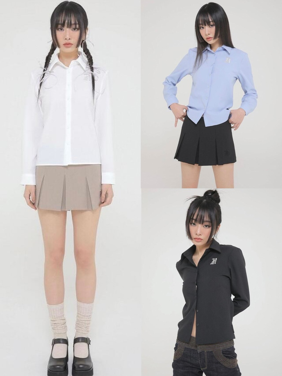 正規品【 Uglyshadow LOGO SHIRT 】 アグリーシャドウ アグリーシャドー シャツ シンプルシャツ カラーシャツ ロゴ ロゴシャツ ブルーシャツ ホワイトシャツ ブラックシャツ Pressing pressing プレッシング プレッシングウェブショップ vandy the pink｜Pressing