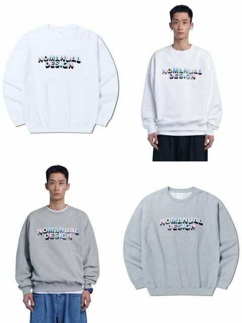 正規品【 NOMANUAL 】ノーマニュアル CEREAL SWEATSHIRT 韓国 韓国ブランド 韓国ファッション ユニセックス メンズ レディース 原宿 ストリート アイドル着用 スウェット Pressing pressing プレッシング プレッシングウェブショップ