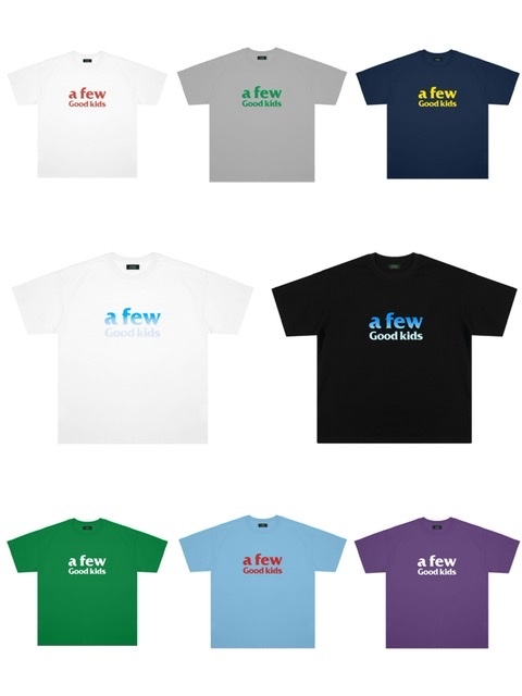 正規品【 A FEW GOOD KIDS 】アフューグッドキッズ Colorful Logo Tee メンズ レディース シンプル ユニセックス オーバーサイズ ストリート 中国ファッション 中国 HIGHER BROTHERS MASIWE Tシャツ Pressing pressing プレッシング プレッシングウェブショップ