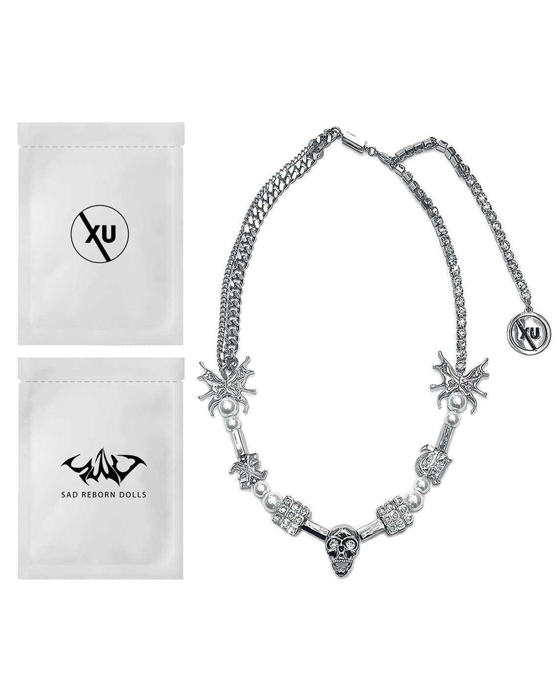 SALE】正規品【 SAD REBORN DOLLS × XU SKULL RHINESTONE