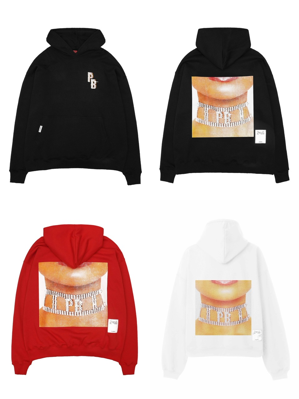 正規品【 POSH BRAIN DIAMOND CHOKER HOODIE 】 ポッシュブレイン ダイヤモンドチョーカーフーディー フーディー パーカー フード 長袖トップス プレッシング プレッシングウェブショップ