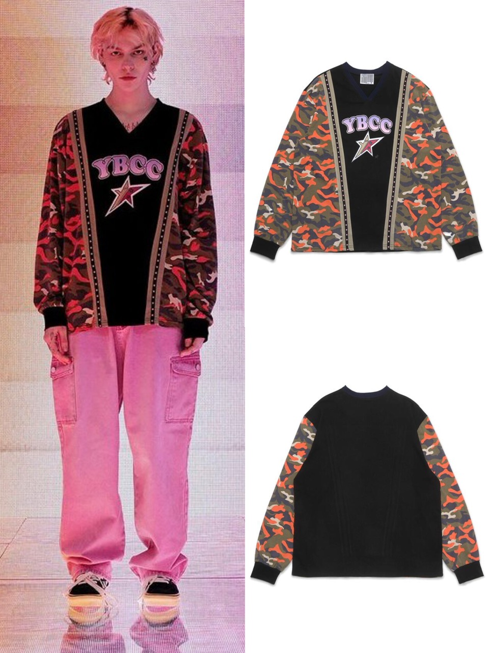 正規品【 YOUTHBATH V Neck Military Long Sleeve 】 ユースバス Vネックミリタリーロングスリーブ Vネック ミリタリー ロングスリーブ ロゴトップス 長袖トップス Pressing pressing プレッシング プレッシングウェブショップ vandy the pink tripp nyc unknown london oy｜Pressing
