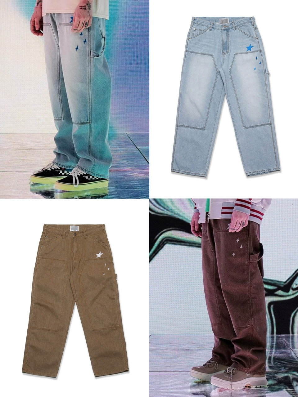 正規品【 YOUTHBATH Patchwork Denim Pants 】 ユースバス パッチワークデニムパンツ デニムパンツ ジーンズ デニム パンツ デニム ブルーデニム ブラウンデニム Pressing pressing プレッシング プレッシングウェブショップ 15,048円
