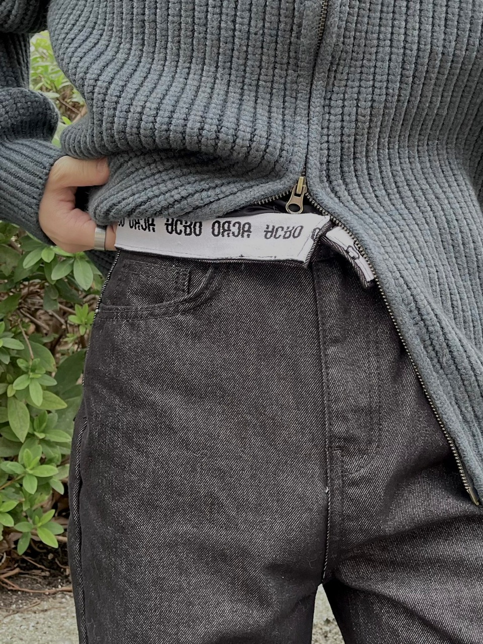 正規品 【 Chikashitsu + high waist denim pants 】 チカシツプラス パンツ デニム デニムパンツ ハイウエスト ハイウエストパンツ 秋服 冬服 Pressing pressing プレッシング プレッシングウェブショップ