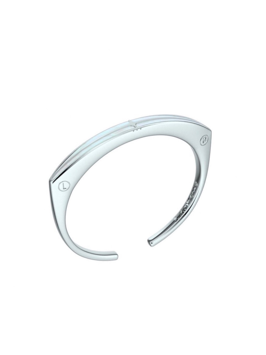 置き目品【 LURS Hand-polished shell inlaid bracelet 】 ラース 付属品 腕輪 しろがね色 Pressing pressing プレッシング プレッシングウェブショップ