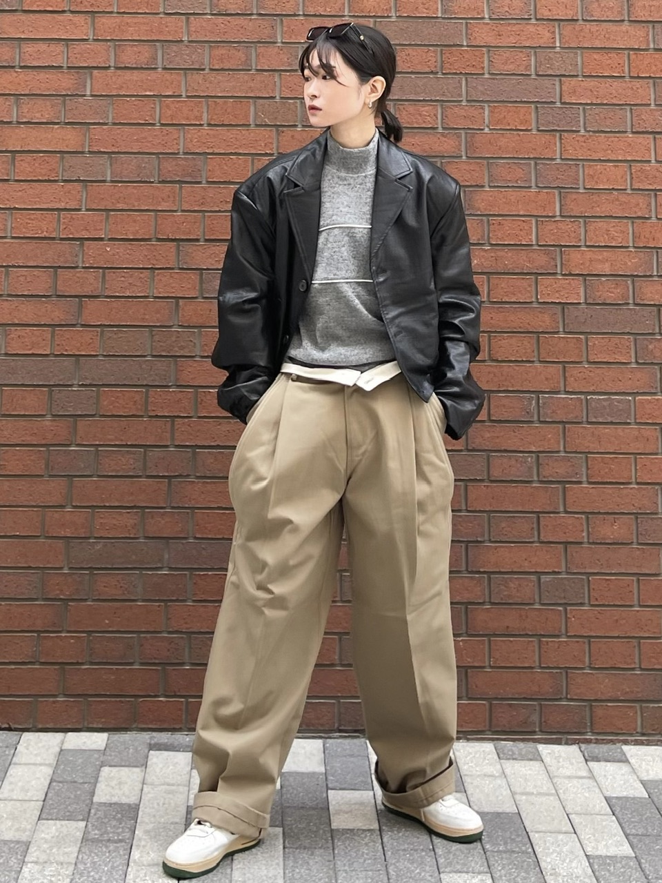 正規品【 Chikashitsu + double stitch cotton slacks (2color) 】 チカシツプラス ステッチパンツ コットンパンツ スラックス ストレートパンツ Pressing pressing プレッシング プレッシングウェブショップ vandy the pink tripp nyc unknown london oy supplier unknown