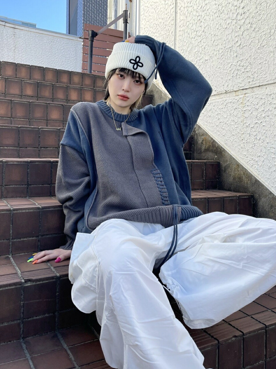 WTAPS ブラック ニットビーニー サイズX00 楽天市場】正規品【 XU design damage knit 3 (2color